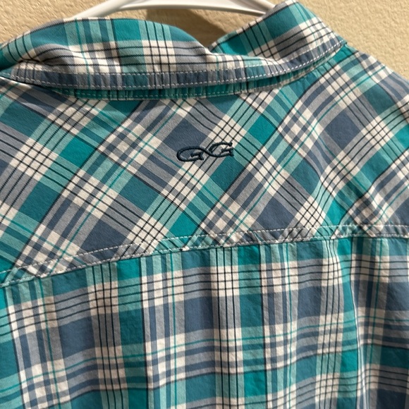 Men’s GameGuard Shortsleeved button down shirt size Large in color blue - Picture 7 of 7